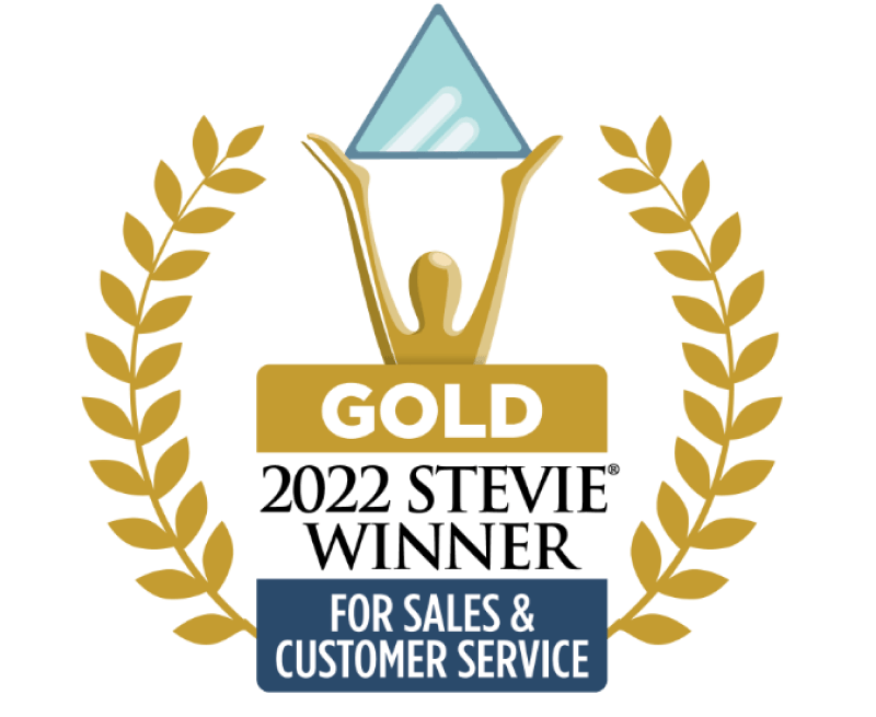 Gold Stevie Winner for sales and customer service