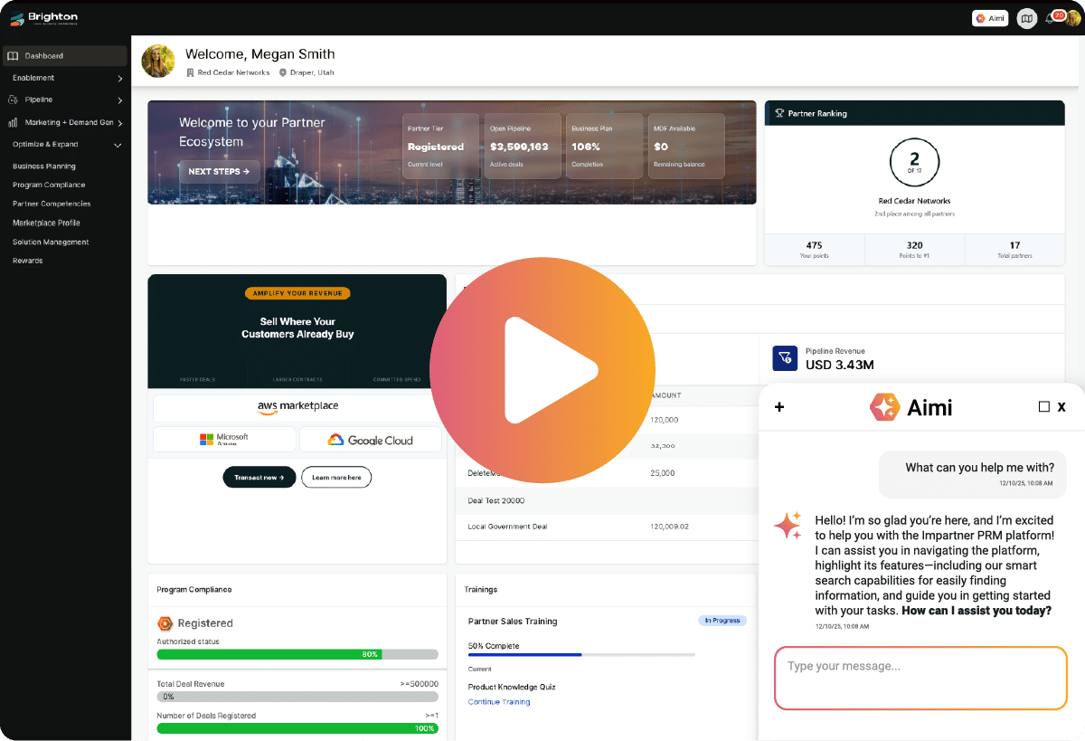 Impartner product dashboard video
