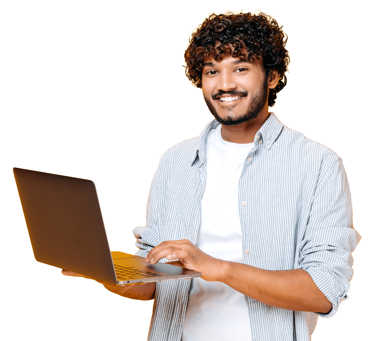 Happy Customer Communicate